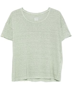 120% Lino T-Shirt aus Leinen - Grün
