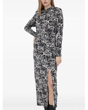 Gestuz Open-Back Midi Dress - Black