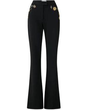 CAMILLA Mid-Rise Flared Trousers - Black