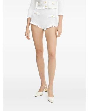 Elisabetta Franchi Shorts mit Rüschen - Weiß