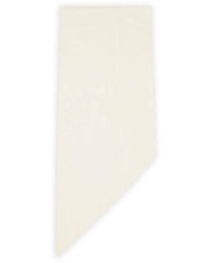 Alberta Ferretti Twill-Weave Scarf - White