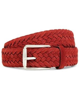 Tod's Suede Braided Belt - Red