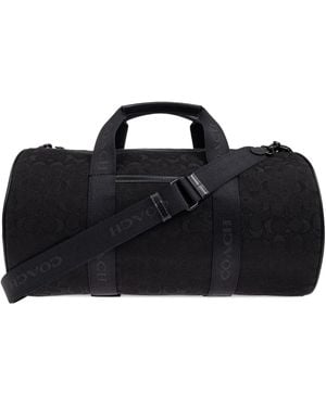 COACH Theo Monogram Cylindrical Holdall - Black