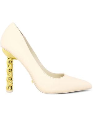 Kat Maconie Lydia Chain-Link Heel Court Shoes - Natural