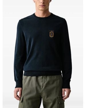 Aeronautica Militare Embroidered-Logo Jumper - Blue