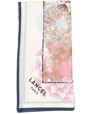 Lancel Floral-Print Scarf - Pink