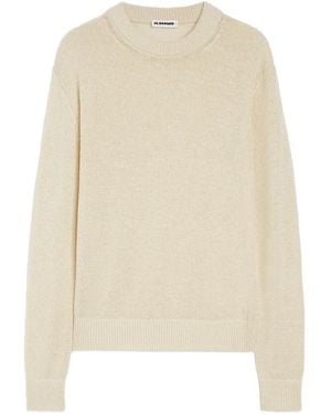 Jil Sander Grob gestricktes Sweatshirt - Natur