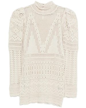 Isabel Marant Dahara Cotton Blend Top - White