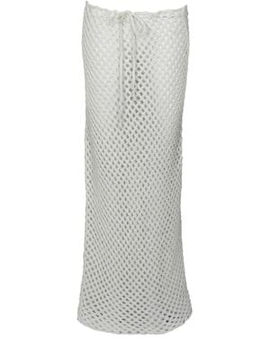 Bananhot Open-Knit Skirt - Grey