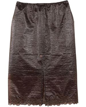 Cecilie Bahnsen Floral-Trim Briaskirt Skirt - Brown