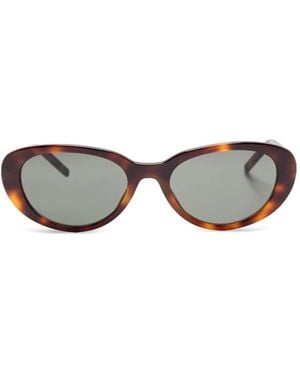 Saint Laurent Sonnenbrille Mit Ovalem Gestell - Grau