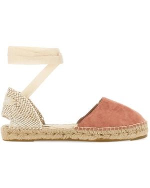 Manebí Suede Tie-Fastening Sandals - Pink
