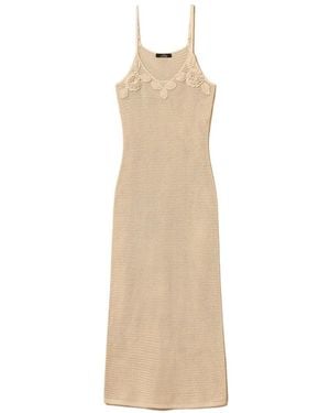 Twinset Floral-Appliqué Dress - White