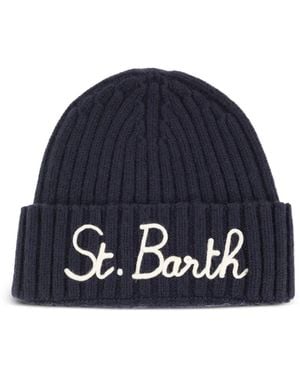 MC2 Saint Barth Wengen Ribbed Beanie Hat - Blue