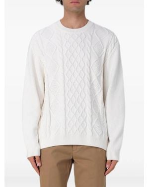 ARMANI EXCHANGE Pullover Mit Zopfmuster - Weiß