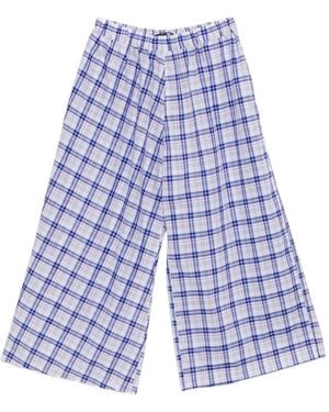 Sofie D'Hoore Check Palazzo Pants - Blue