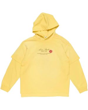 Acne Studios ロゴ パーカー - イエロー