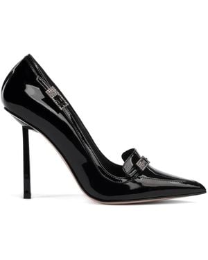 Le Silla Morgana Patent-Leather Court Shoes - Black