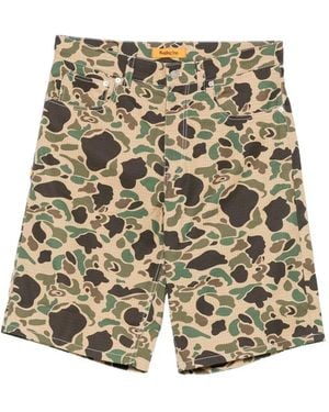 Replay Camouflage-Print Ripstop Shorts - White