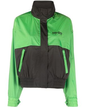 KENZO Logo Hooded Jacket - Green