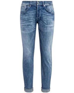 Dondup Vaqueros George Con Efecto Degradado Y Desgastado - Azul