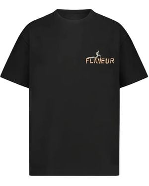 flâneur Graphic-Print T-Shirt - Black