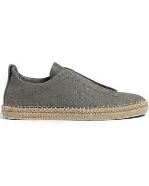 ZEGNA Triple Stitch Trainers - Grey