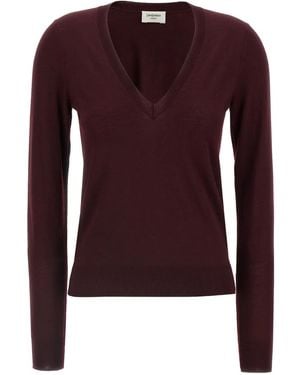 Saint Laurent Trui Met Watervalhals En Manchetten - Rood