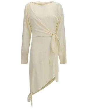 Francesco Murano Gewickeltes Chemisier Kleid - Weiß