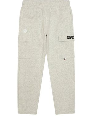 Aape By A Bathing Ape Cargo-Pocket Logo-Patch Trousers - White