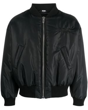 Gcds Embroidered Spongebob Bomber Jacket - Black