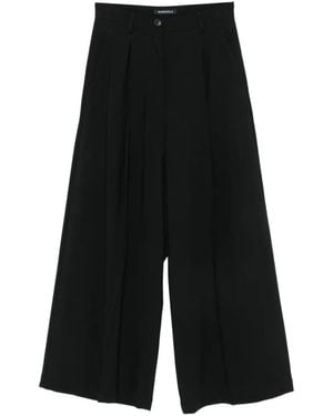 Rundholz Pleated Wide-Leg Trousers - Black