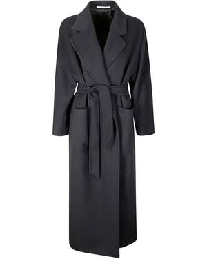 Tagliatore Belted Coat - Black