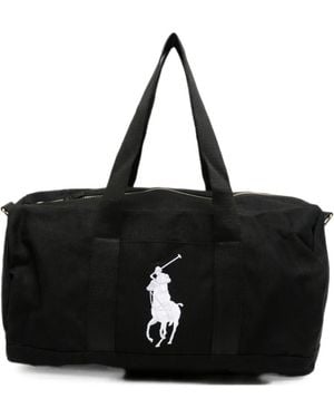 Polo Ralph Lauren Logo-Embroidered Holdall Bag - Black