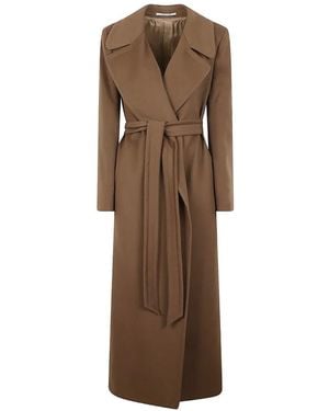 Tagliatore Belted Cashmere Coat - Natural