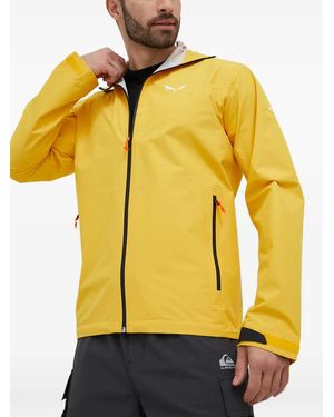 Salewa Hooded Zip Jacket - Yellow