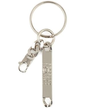MM6 by Maison Martin Margiela Portachiavi Con Grafica Numerica - Bianco