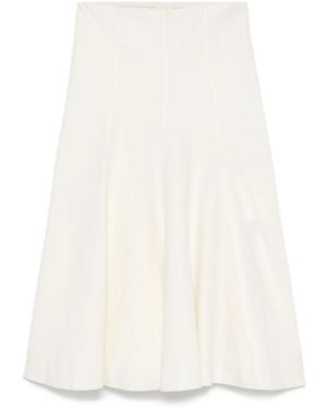 KHAITE Silk And Cotton Organza Skirt - White