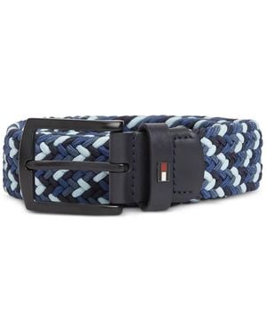 Tommy Hilfiger Ceinture À Plaque Logo - Blue