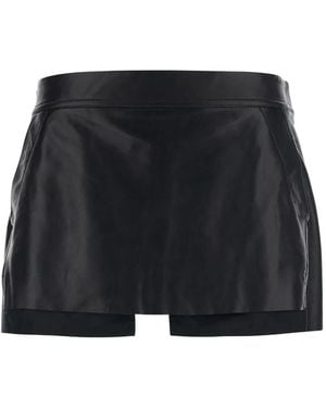 Rick Owens Fog Rear-Zip Mini Skirt - Black