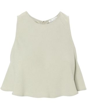 Ami Paris ノースリーブ クロップドトップ - ナチュラル