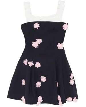 Stine Goya Minikleid mit Blumenmuster - Schwarz