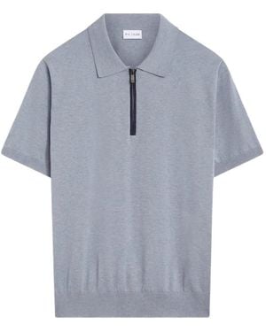 Pal Zileri Zip-Fastening Knitted Polo Shirt - Grey