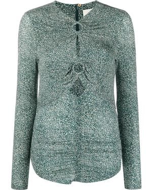 Isabel Marant Joneli アニマルプリント トップ - グリーン