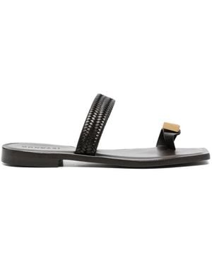 DONNARì Sandalias Con Tiras Trenzadas - Blanco