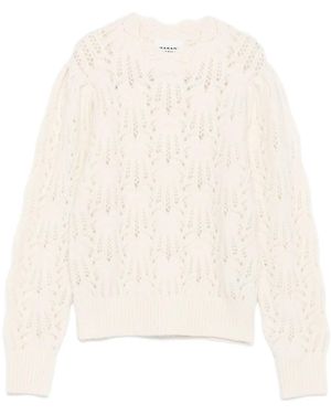 Isabel Marant Pullover mit Lochstrickmuster - Weiß