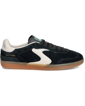 Skechers Hotshot Logo-Patch Paneled Sneakers - Black