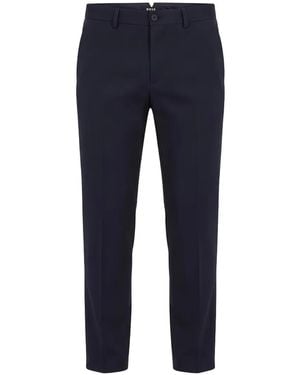 BOSS Slim-Fit Cotton-Blend Pants - Blue