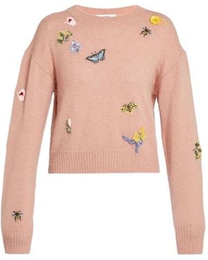 Erdem Verzierter Pullover - Pink