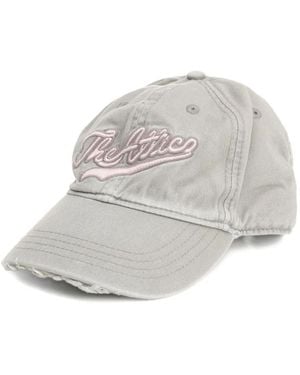 The Attico Baseballkappe mit ausgefransten Kanten - Weiß